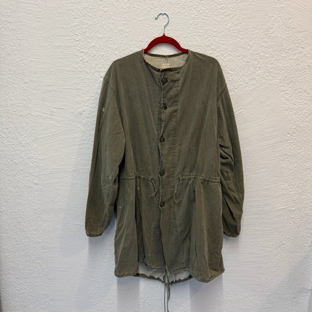 vintage distressed army trench coat
